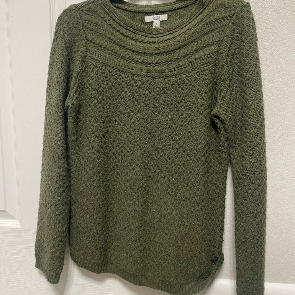 Croft & Barrow Green Sweater, Women’s Small.